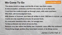James Curtis Hall Jr. - We Come To Go
