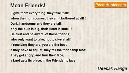 Deepak Ranga - Mean Friends!