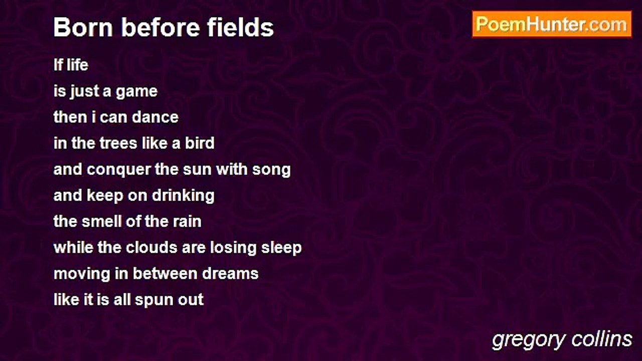 gregory collins - Born before fields