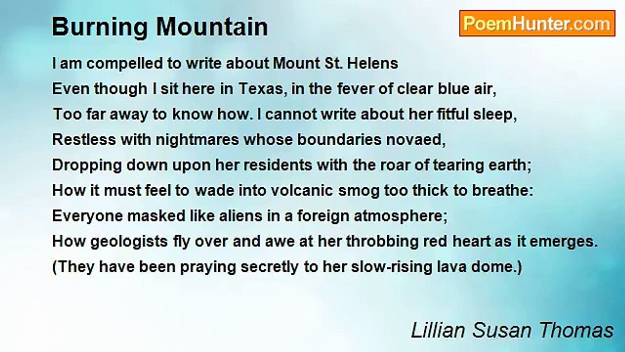 Lillian Susan Thomas - Burning Mountain