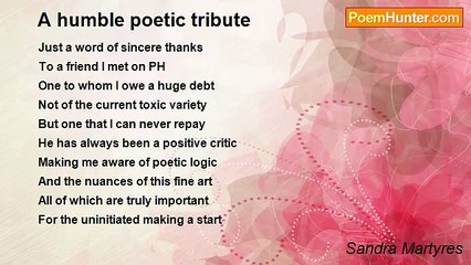 Sandra Martyres - A humble poetic tribute