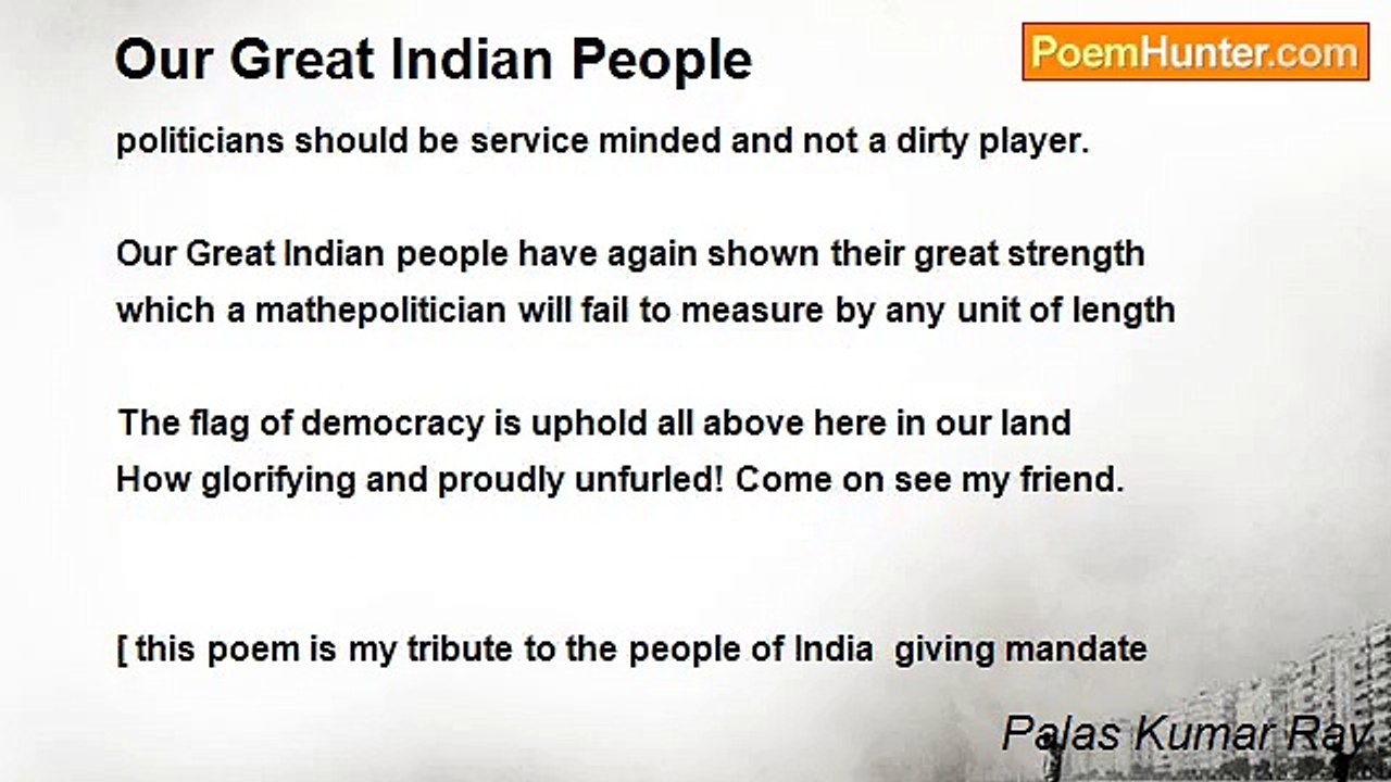 Palas Kumar Ray - Our Great Indian People