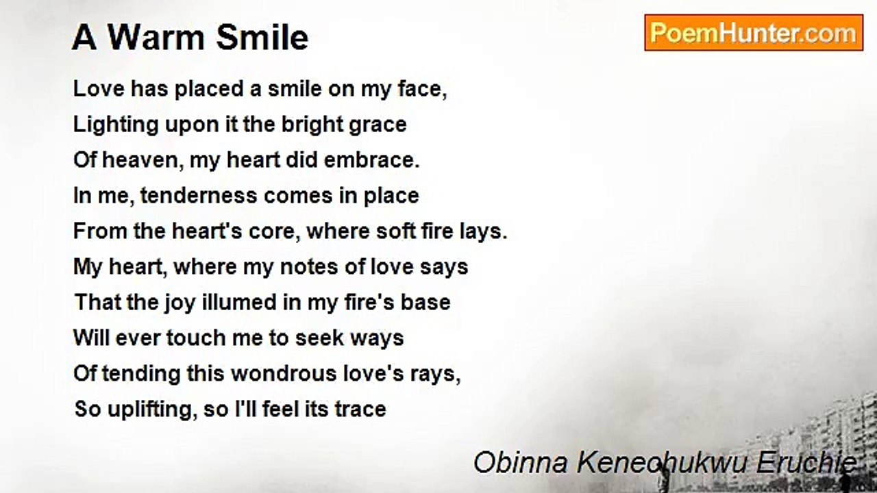 Obinna Kenechukwu Eruchie - A Warm Smile