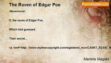 Marieta Maglas - The Raven of Edgar Poe