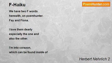 Herbert Nehrlich 2 - F-Haiku