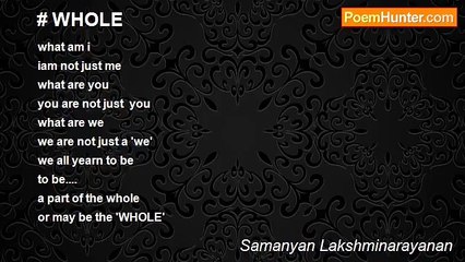 Samanyan Lakshminarayanan - # WHOLE