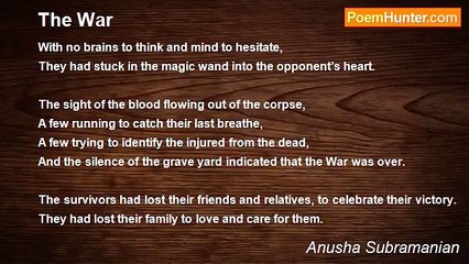Anusha Subramanian - The War