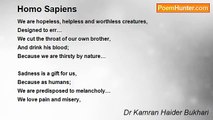 Dr Kamran Haider Bukhari - Homo Sapiens