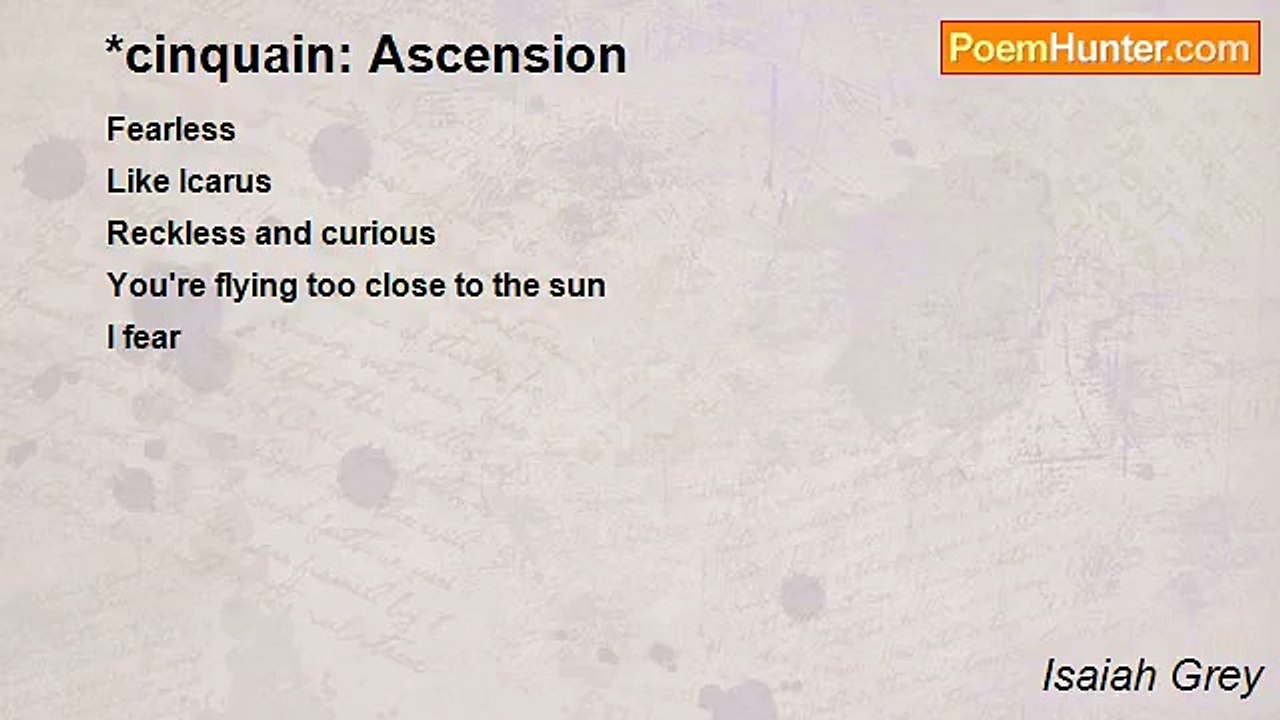 Isaiah Grey - *cinquain: Ascension