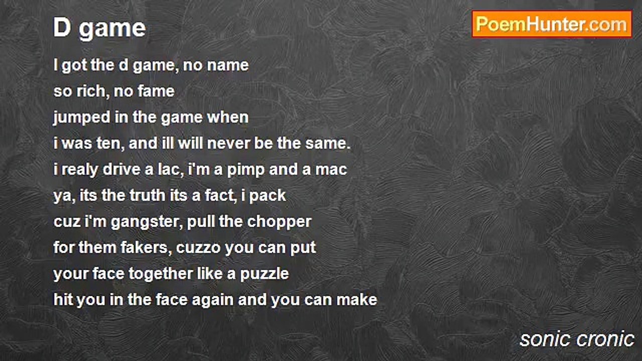 sonic cronic - D game