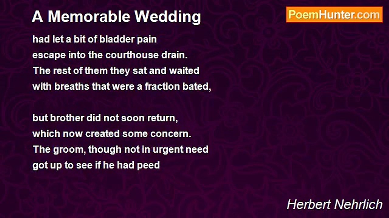 Herbert Nehrlich - A Memorable Wedding