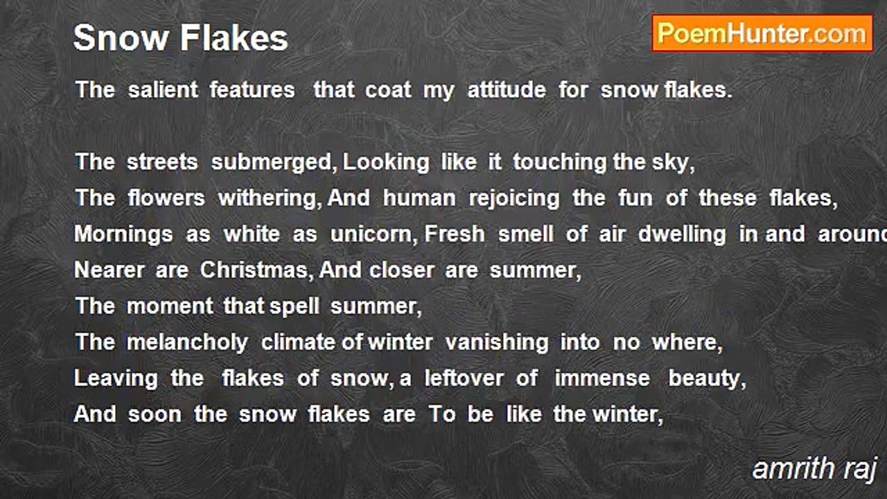 amrith raj - Snow Flakes