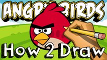 How to Draw Red Bird From Angry Birds