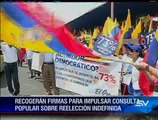 Lasso lideró marcha que impulsa consulta popular sobre reelección indefinida