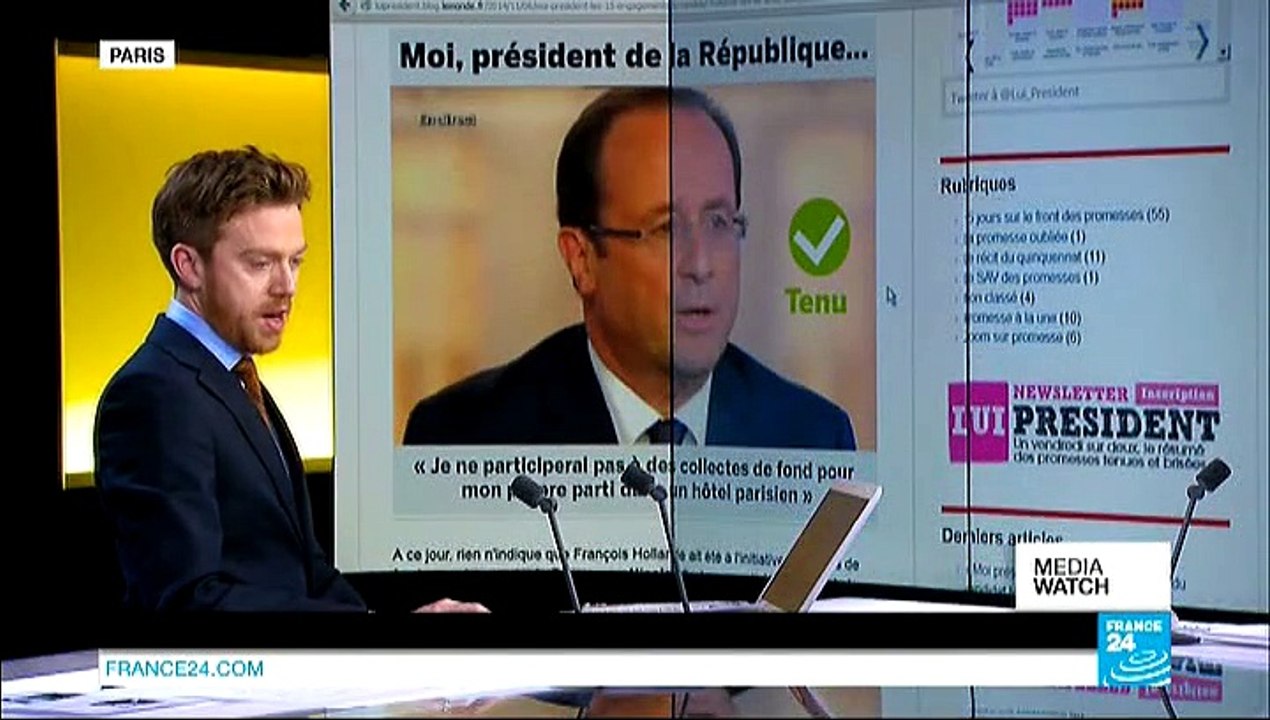 MEDIAWATCH - Half-time for Hollande