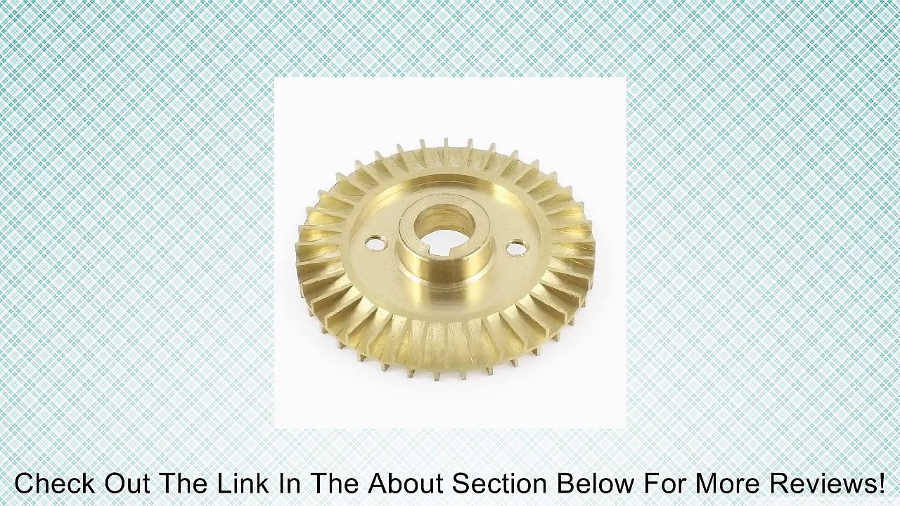 60mm x 12mm Diameter 36 Teeth Copper Tone Brass Water Pump Blade Wheel