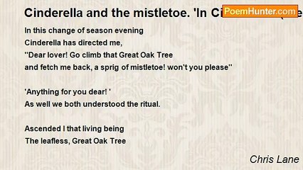 Chris Lane - Cinderella and the mistletoe. 'In Cinderella I (We)  trust'