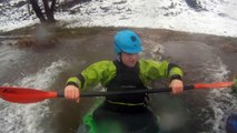 Snow Kayaking with Jackson Levator Mount - Kayak GoPro HD