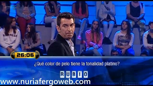 Nuria Fergó: pregunta en el programa ¡Ahora caigo! de Antena 3