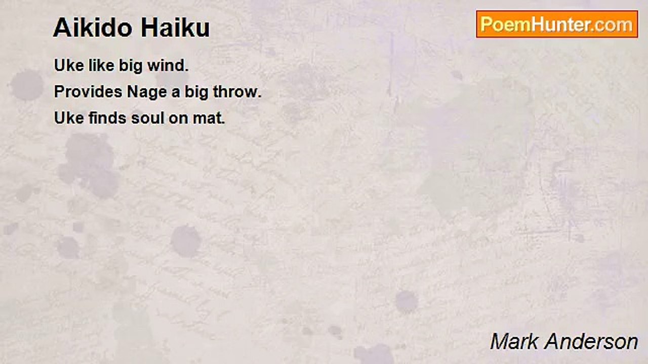 Mark Anderson - Aikido Haiku