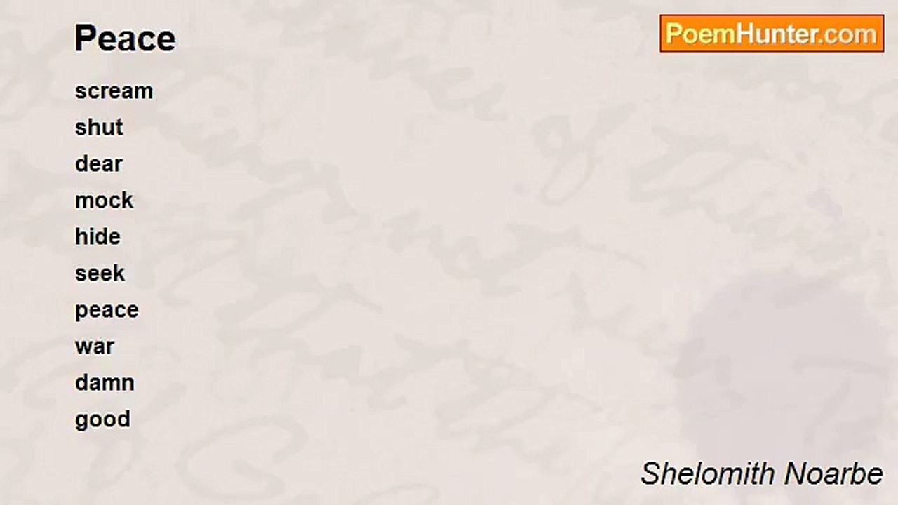 Shelomith Noarbe - Peace
