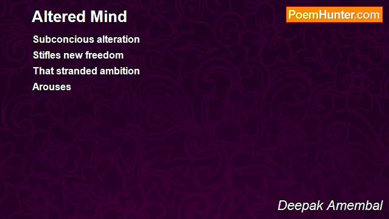 Deepak Amembal - Altered Mind