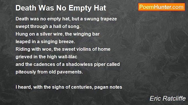 Eric Ratcliffe - Death Was No Empty Hat