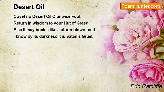 Eric Ratcliffe - Desert Oil