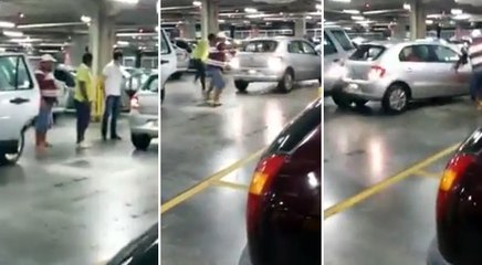 Extreme Road Rage In Parking Garage