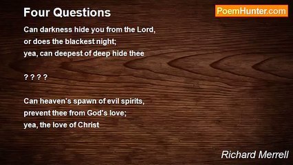 Richard Merrell - Four Questions