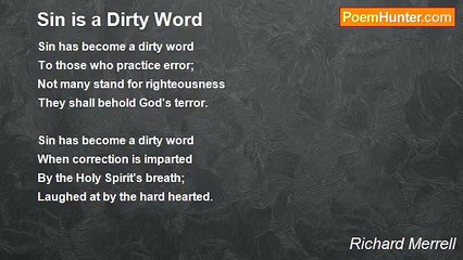 Richard Merrell - Sin is a Dirty Word