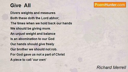 Richard Merrell - Give  All