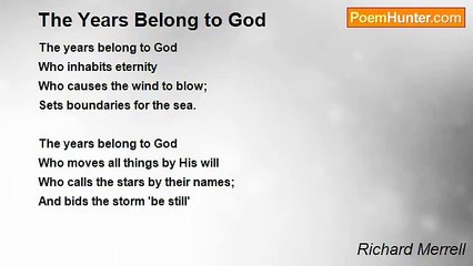 Richard Merrell - The Years Belong to God