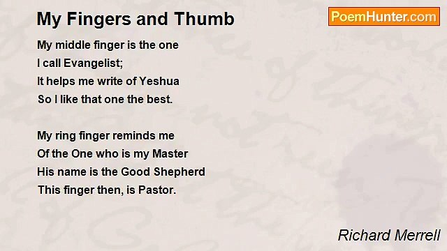 Richard Merrell - My Fingers and Thumb