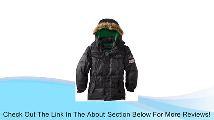 U.S. Polo Association Big Boys' Parka with Faux Fur Trim Hood, Charcoal, 8 Review