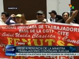 Perú: pese a renuncia de min. de Salud, protestas del sector continúan