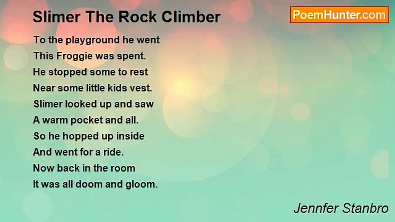 Jennfer Stanbro - Slimer The Rock Climber