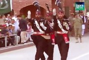 Pakistan Zindabad.Flag lowering ceremony at Wagah Border held with full of enthusiasm at Pakistan side -