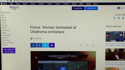 WOMAN BEHEADED IN OKLAHOMA. MANY OTHERS SAVED BECAUSE OF 2ND AMENDMENT