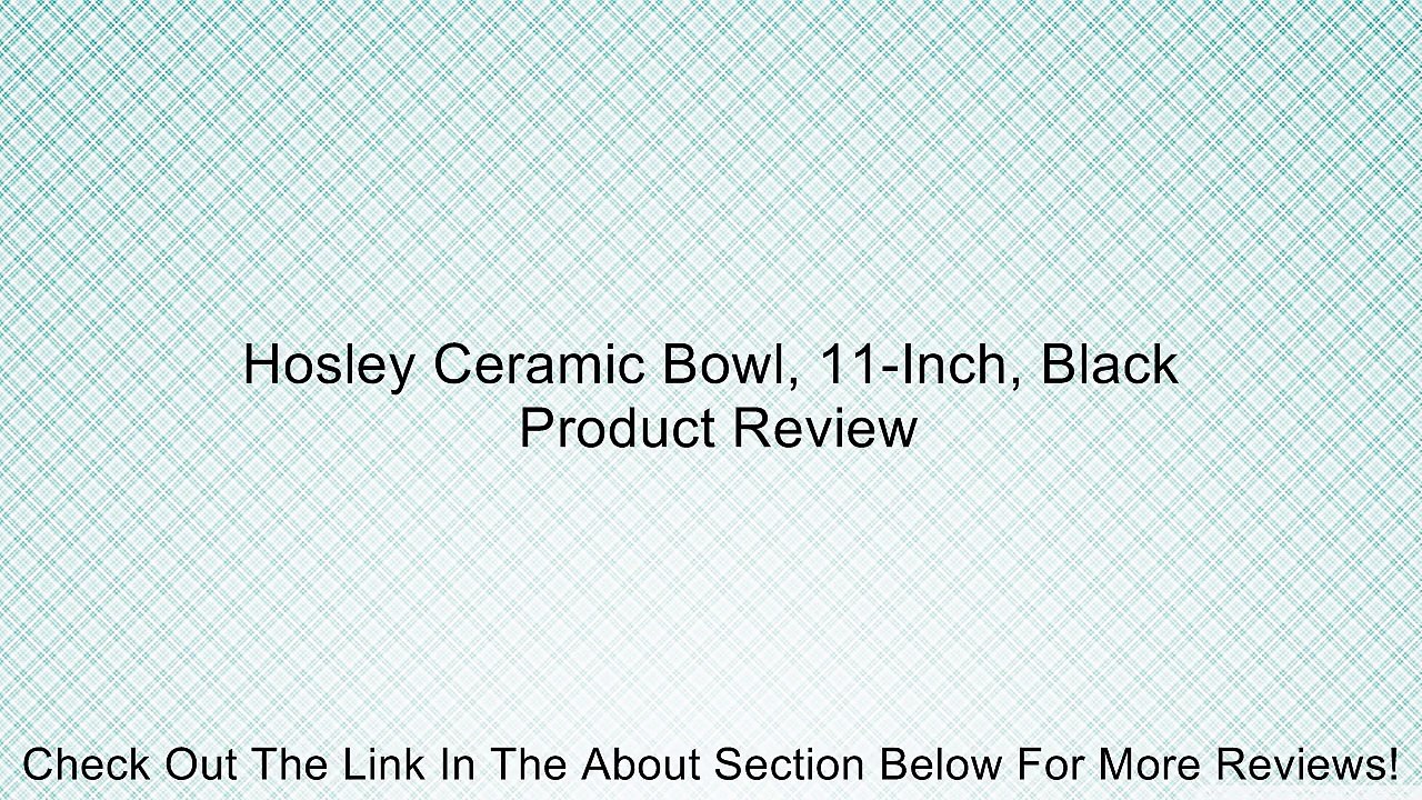 Hosley Ceramic Bowl, 11-Inch, Black Review