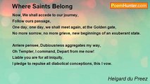 Helgard du Preez - Where Saints Belong