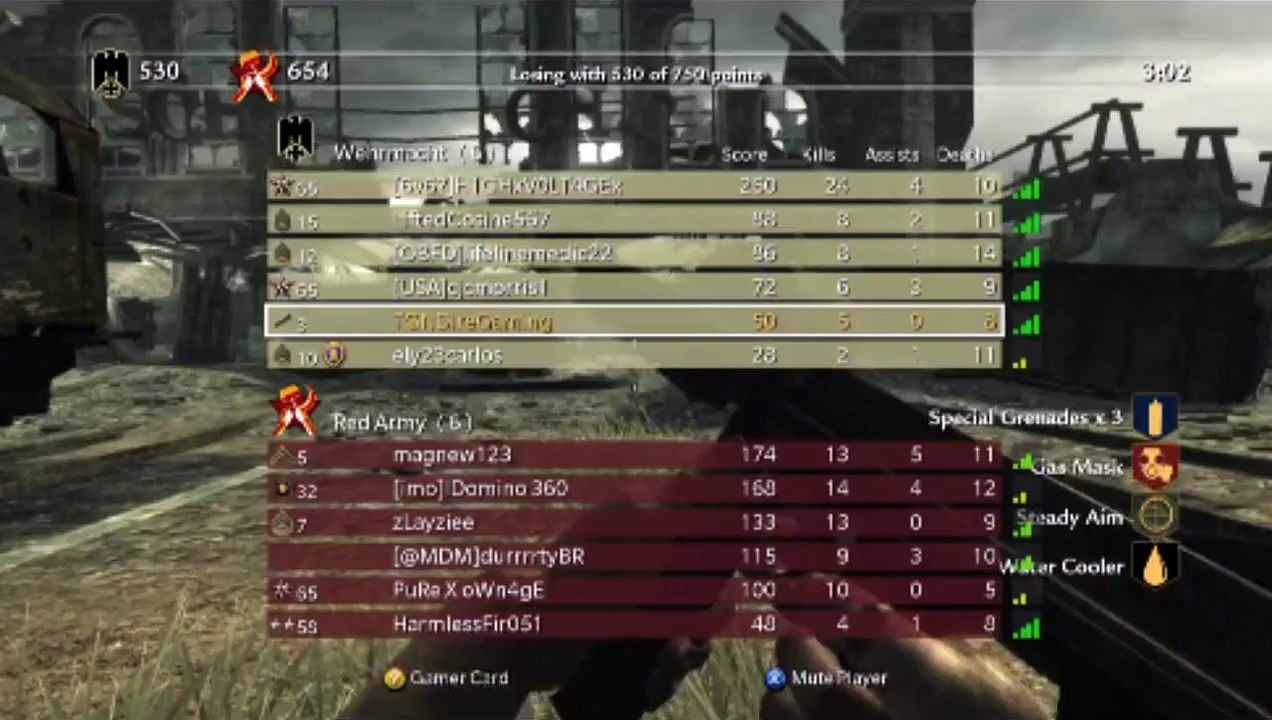 Call Of Duty World At War (COD WAW) Ranked Xbox Live Team Death Match Part