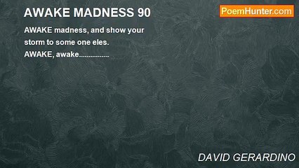 DAVID GERARDINO - AWAKE MADNESS 90