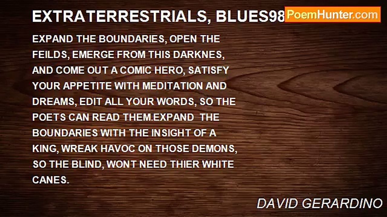 DAVID GERARDINO - EXTRATERRESTRIALS, BLUES98
