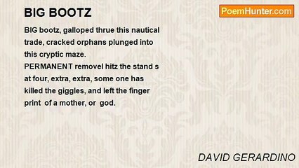 DAVID GERARDINO - BIG BOOTZ