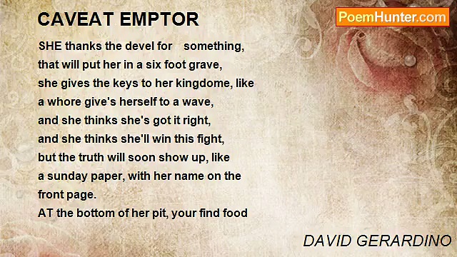 DAVID GERARDINO - CAVEAT EMPTOR