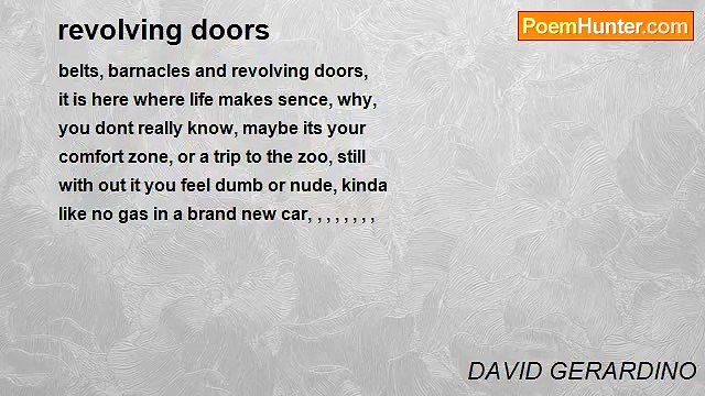 DAVID GERARDINO - revolving doors