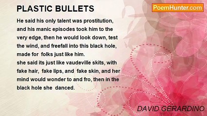 DAVID GERARDINO - PLASTIC BULLETS