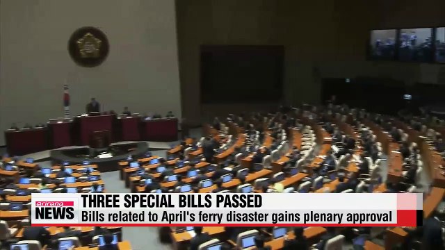 National Assembly passes three special bills related to April's ferry disaster