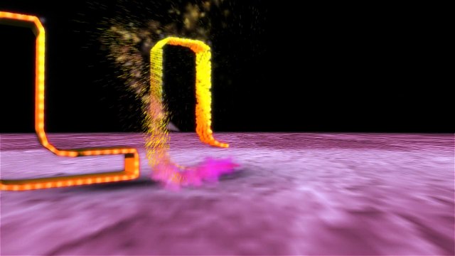 3d outlines particles text and smoke logo(lucky 1 animations)